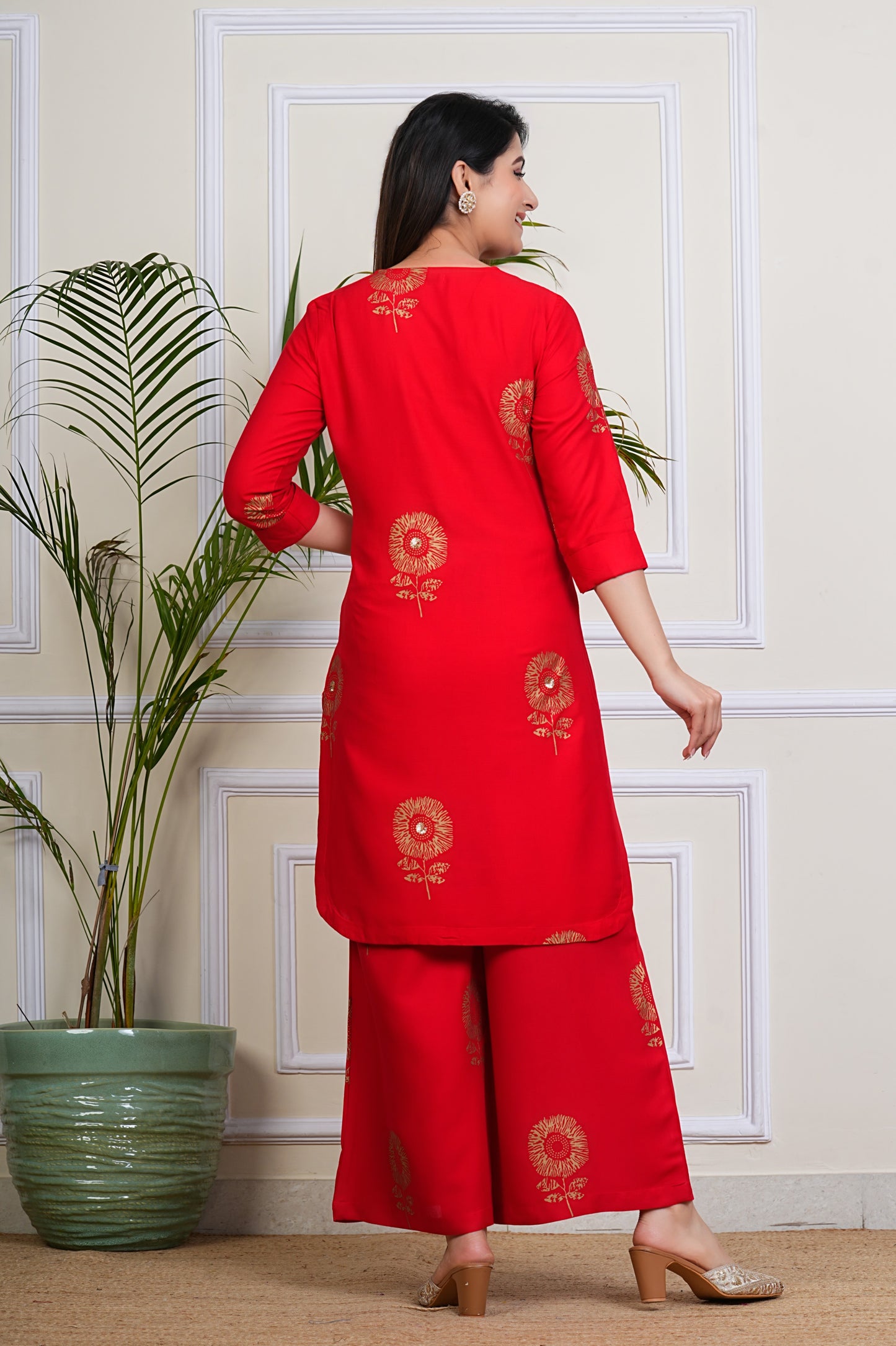 Golden Petal Kurta Set