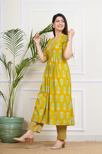 Mustard Charm Kurta Set