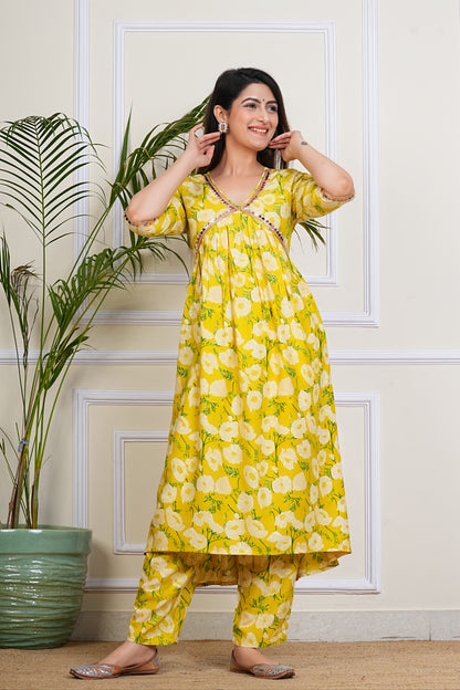 Lemon Blossom Kurta Set