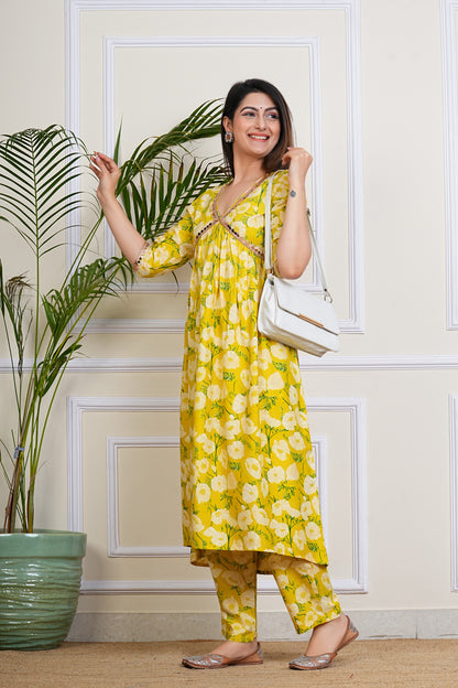 Lemon Blossom Kurta Set