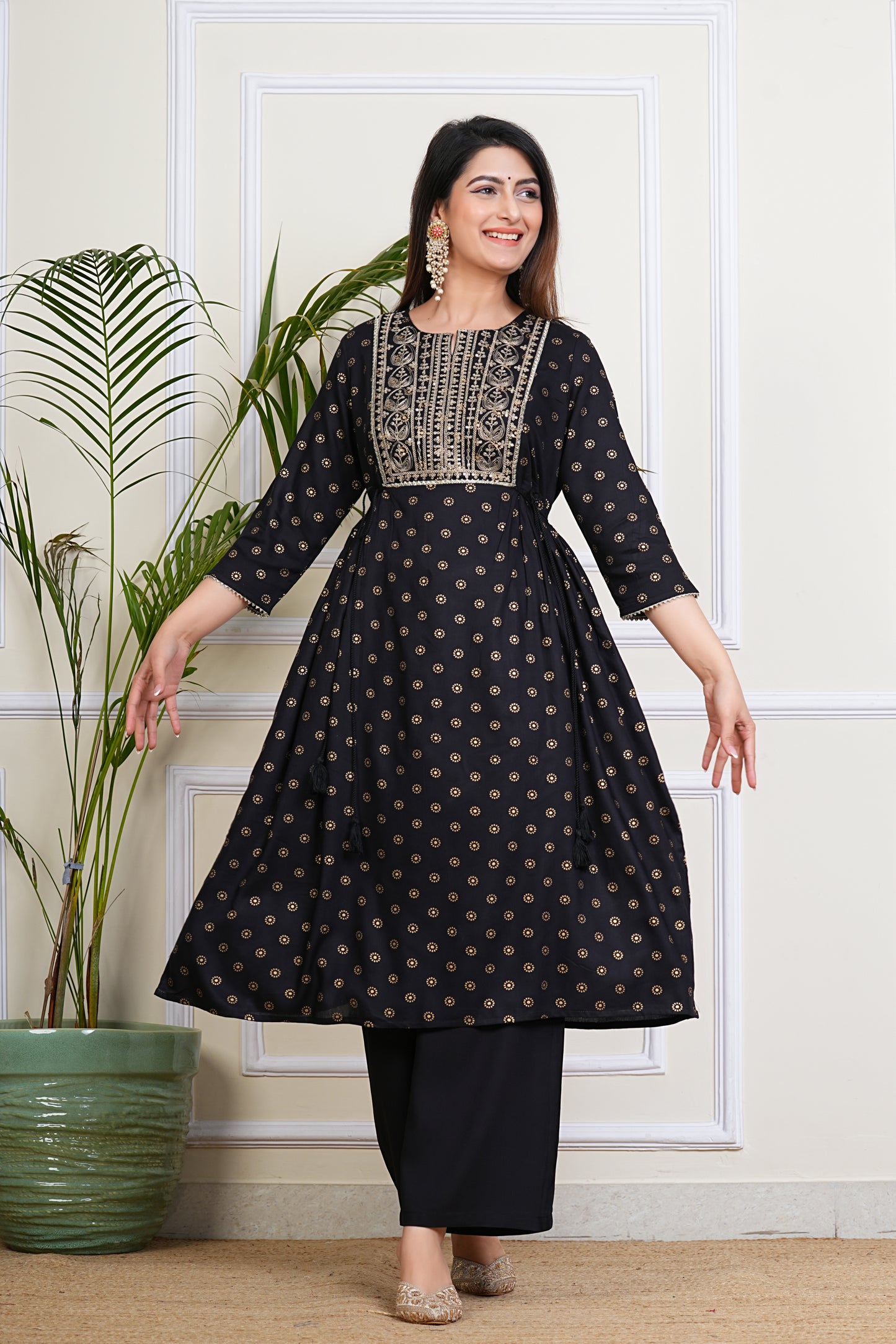 Midnight Grace Kurta Set