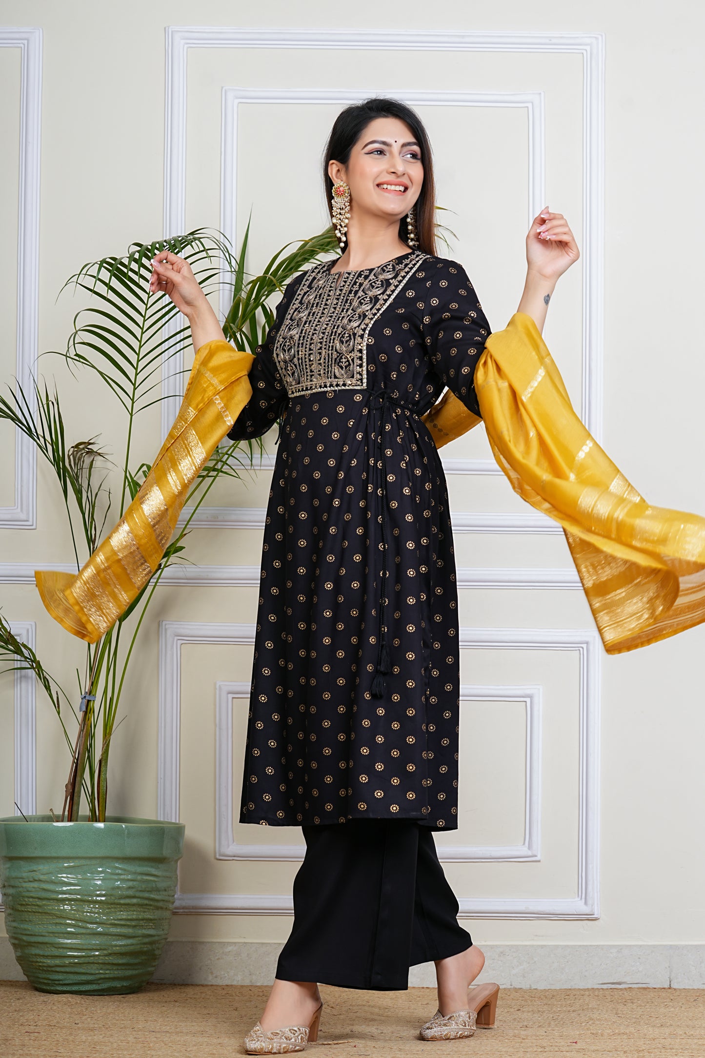 Midnight Grace Kurta Set