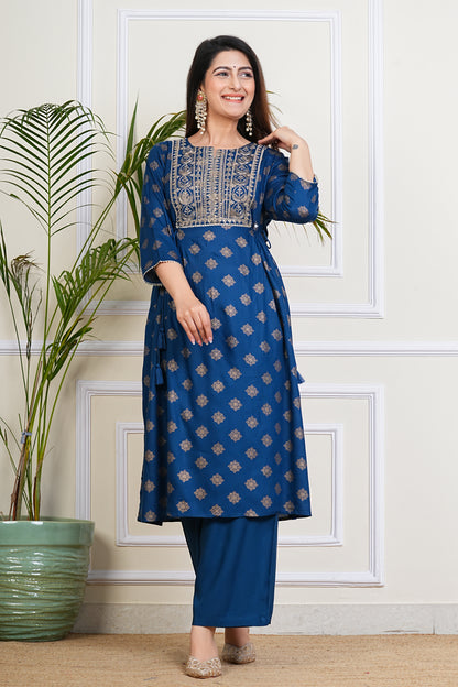 Royal Azure Elegance Kurta Set