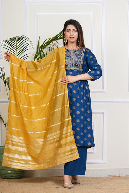 Royal Azure Elegance Kurta Set