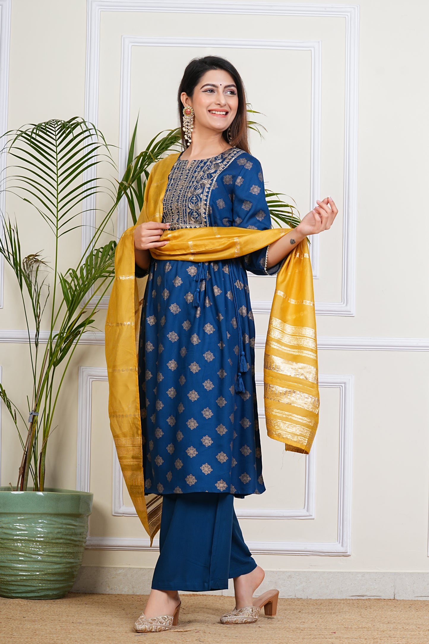 Royal Azure Elegance Kurta Set