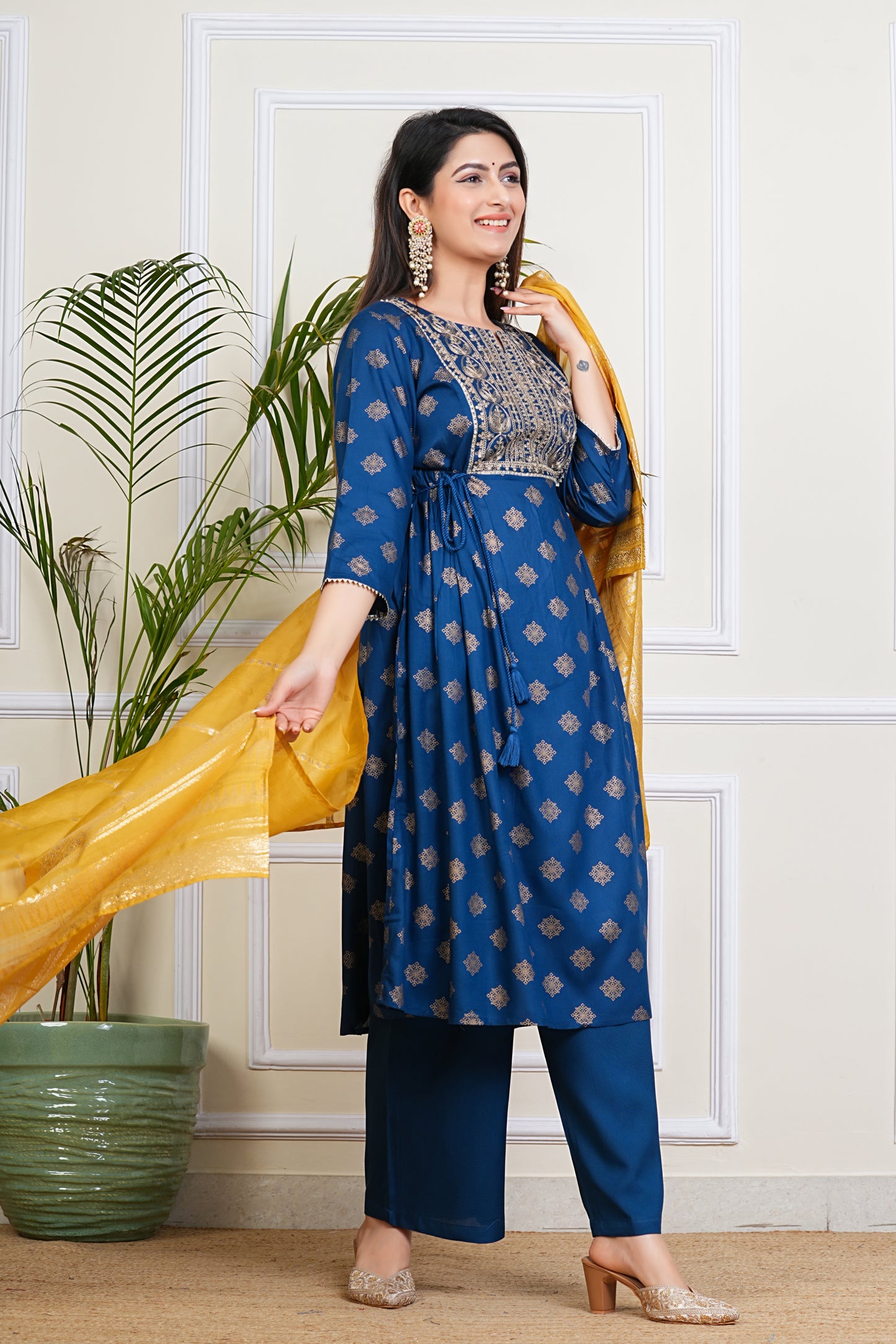 Royal Azure Elegance Kurta Set