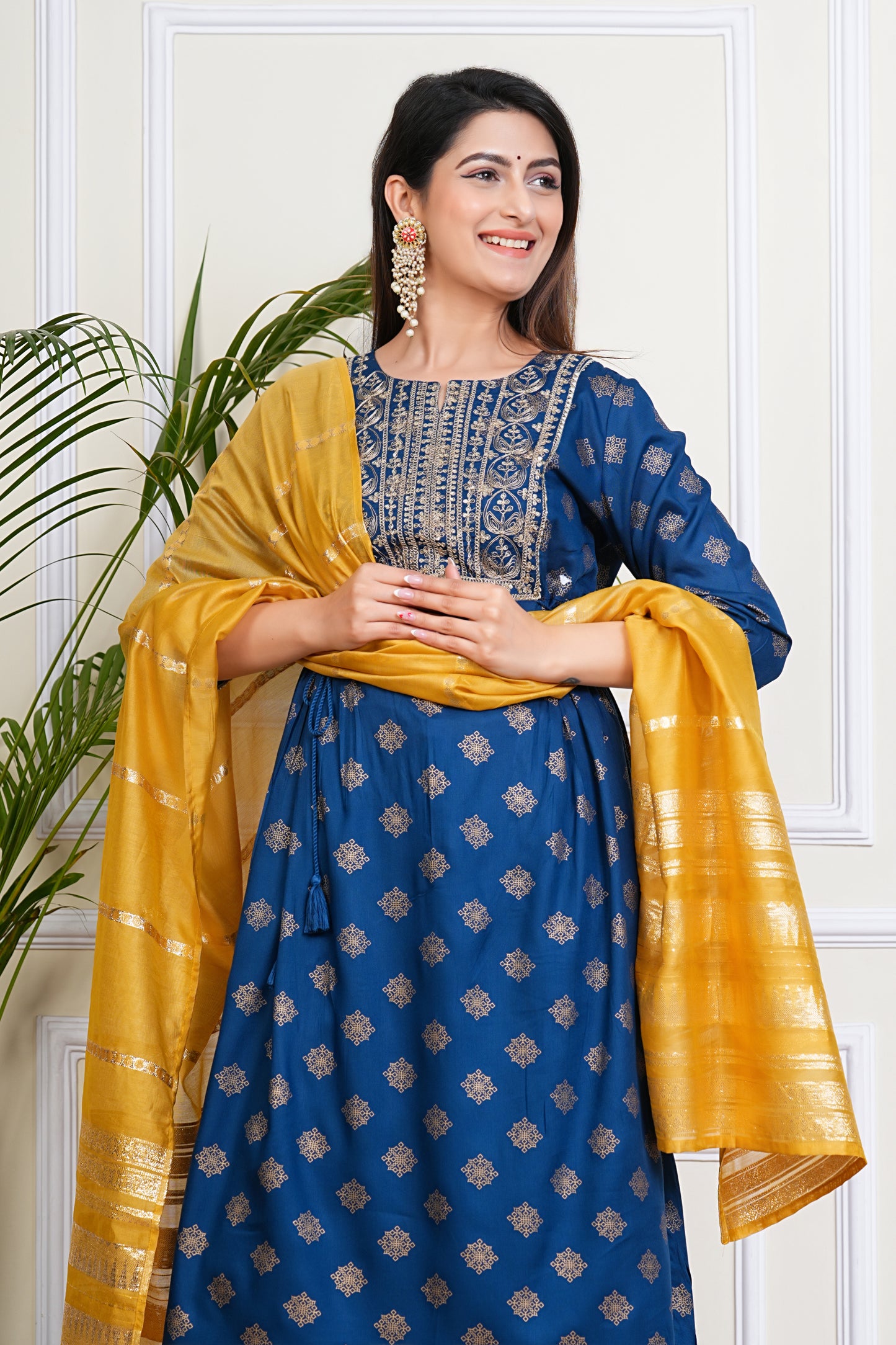 Royal Azure Elegance Kurta Set