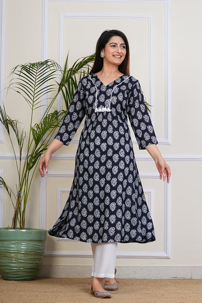 Indigo Grace Kurta Set