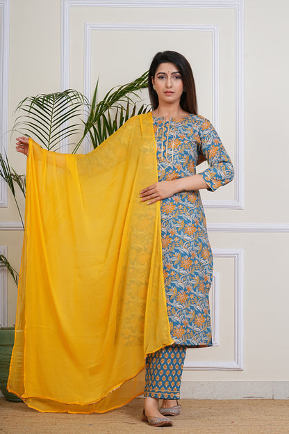 Sunlit Bloom Kurta Set