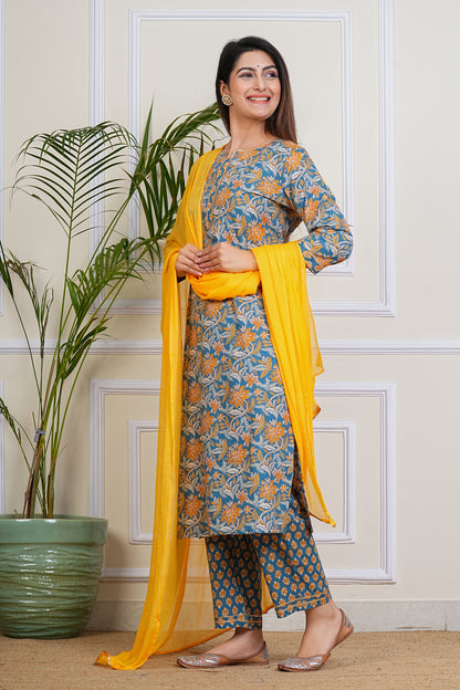 Sunlit Bloom Kurta Set