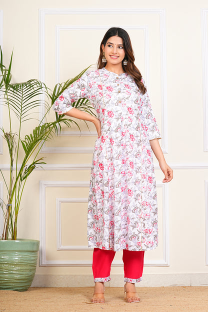 Blossom White Kurta Set