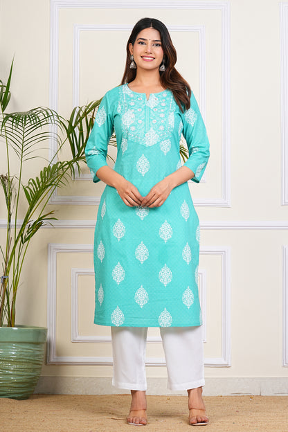 Aqua Elegance Kurta Set