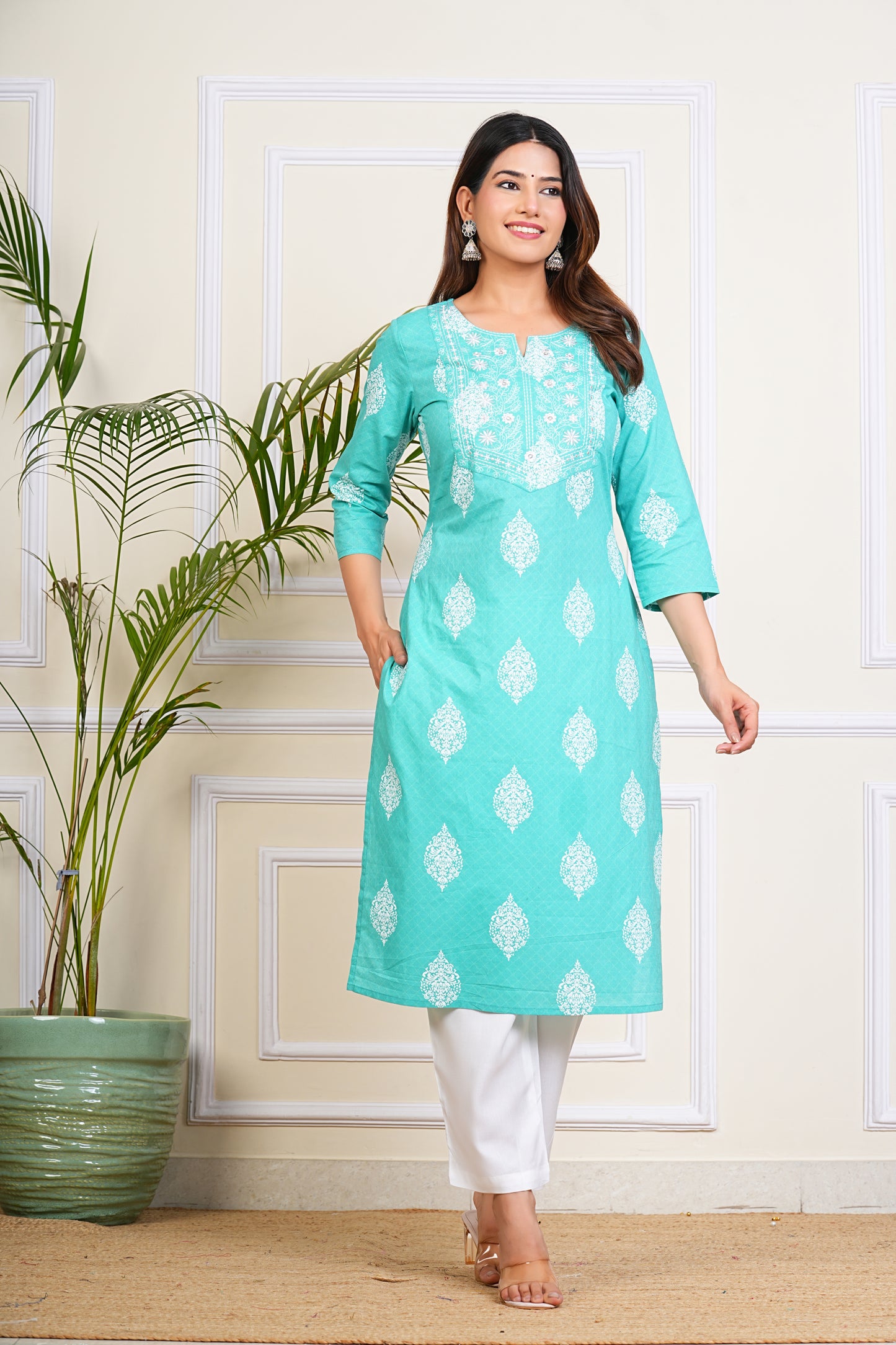 Aqua Elegance Kurta Set