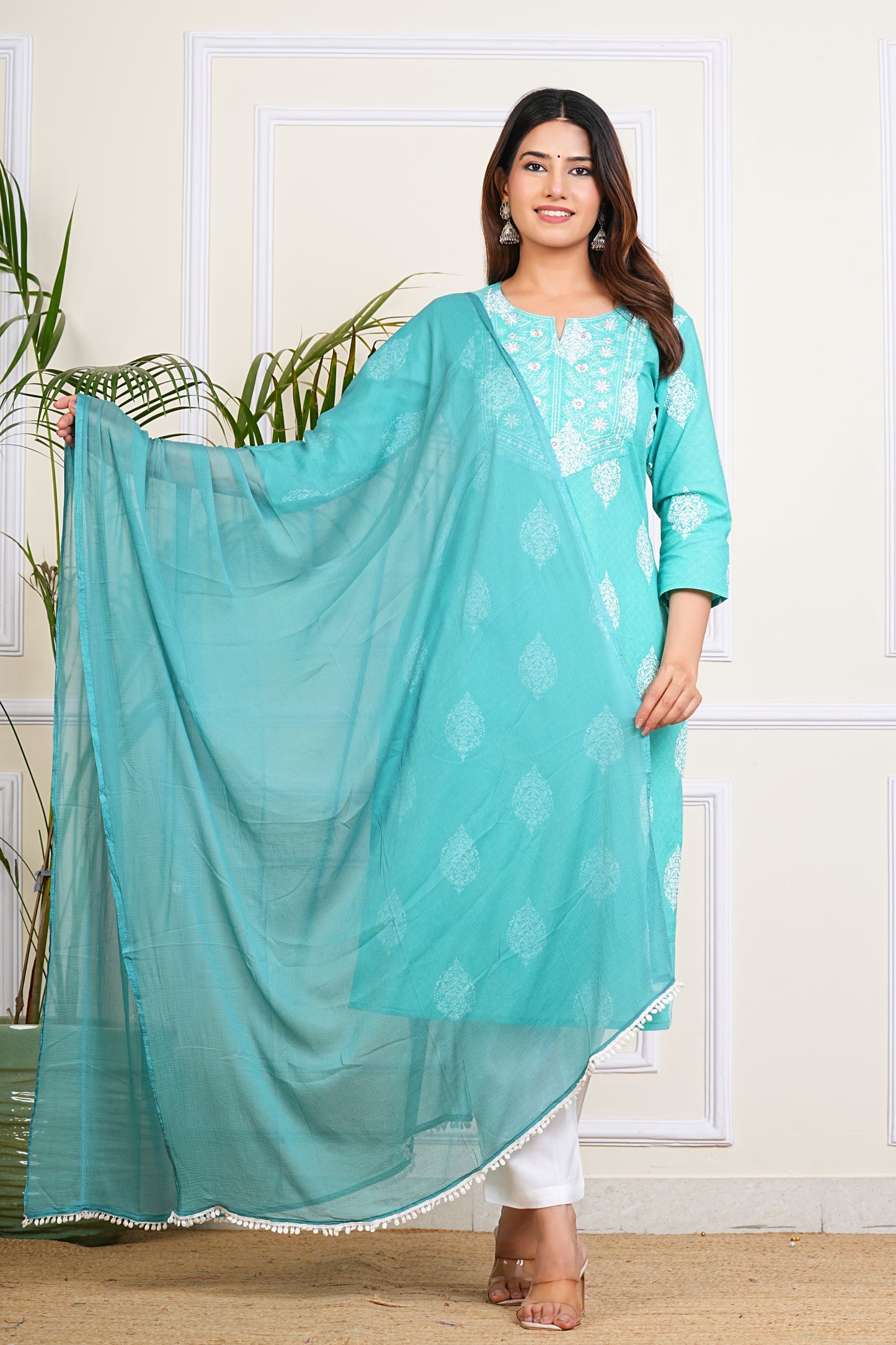 Aqua Elegance Kurta Set