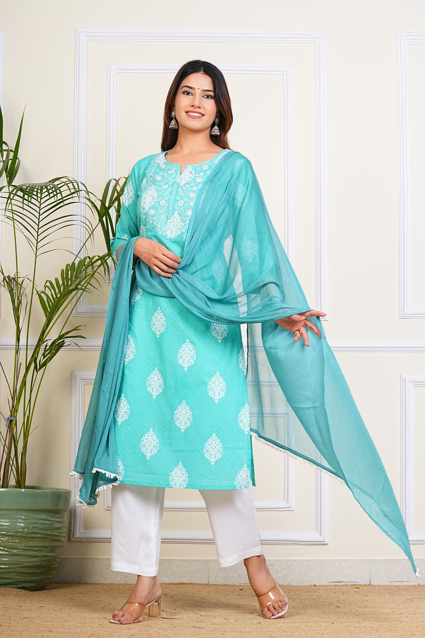 Aqua Elegance Kurta Set