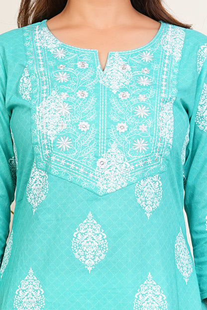 Aqua Elegance Kurta Set